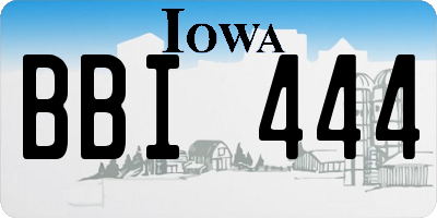 IA license plate BBI444