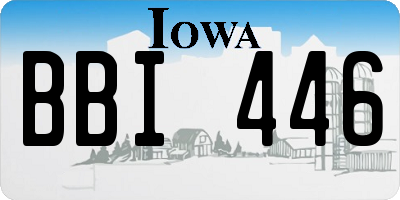 IA license plate BBI446