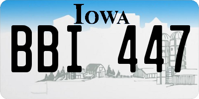 IA license plate BBI447