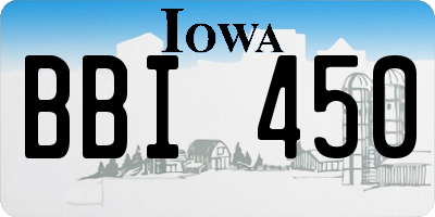 IA license plate BBI450