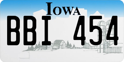 IA license plate BBI454