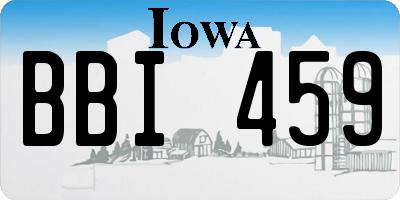 IA license plate BBI459