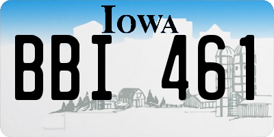IA license plate BBI461