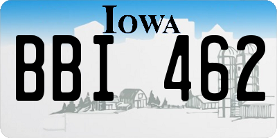 IA license plate BBI462