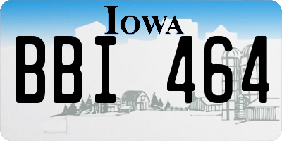 IA license plate BBI464
