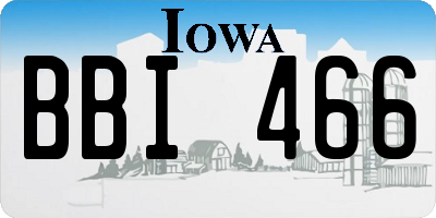 IA license plate BBI466