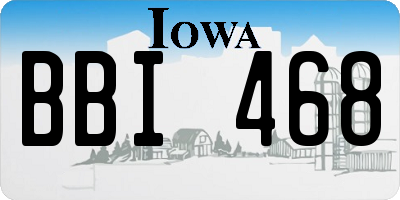 IA license plate BBI468