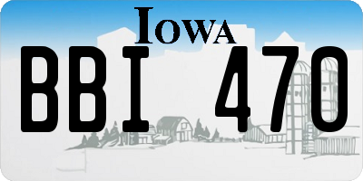 IA license plate BBI470