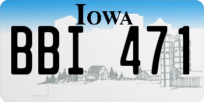 IA license plate BBI471