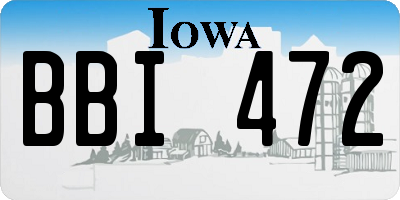 IA license plate BBI472