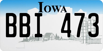 IA license plate BBI473