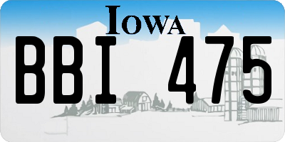 IA license plate BBI475
