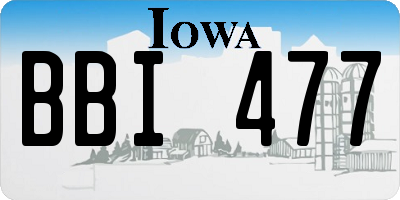 IA license plate BBI477