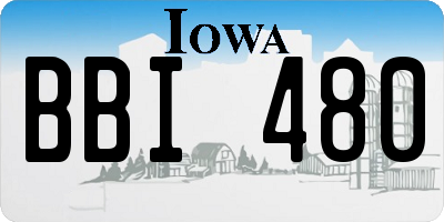 IA license plate BBI480