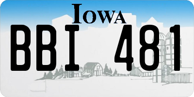 IA license plate BBI481