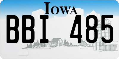 IA license plate BBI485