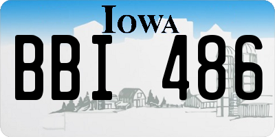 IA license plate BBI486