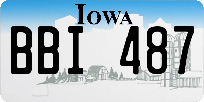 IA license plate BBI487