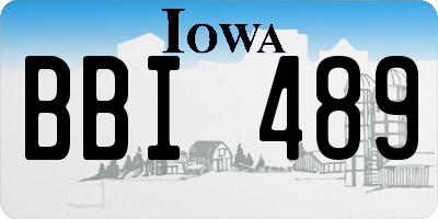 IA license plate BBI489