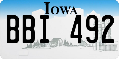 IA license plate BBI492
