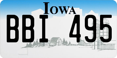 IA license plate BBI495