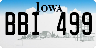 IA license plate BBI499