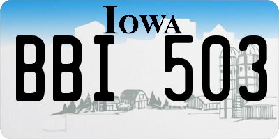 IA license plate BBI503