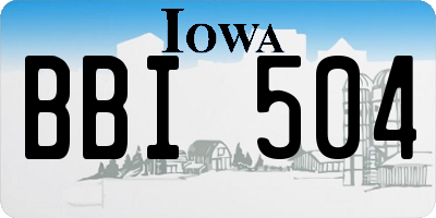 IA license plate BBI504