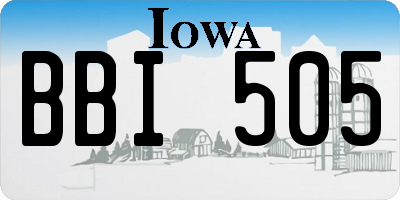 IA license plate BBI505