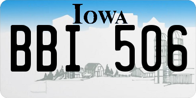 IA license plate BBI506
