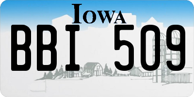 IA license plate BBI509