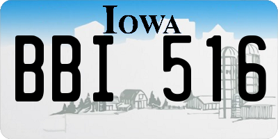 IA license plate BBI516