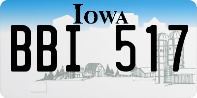 IA license plate BBI517