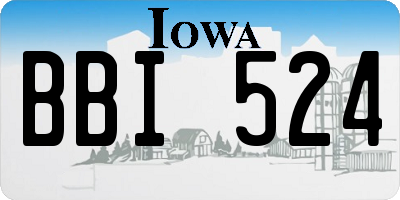 IA license plate BBI524