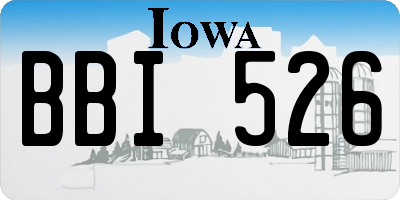 IA license plate BBI526