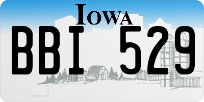 IA license plate BBI529