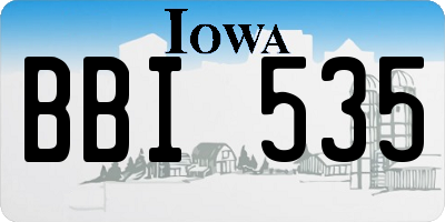 IA license plate BBI535