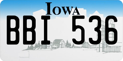 IA license plate BBI536