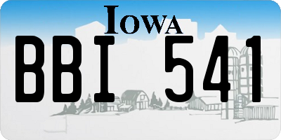 IA license plate BBI541