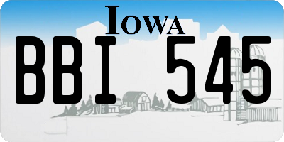IA license plate BBI545