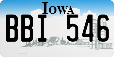 IA license plate BBI546