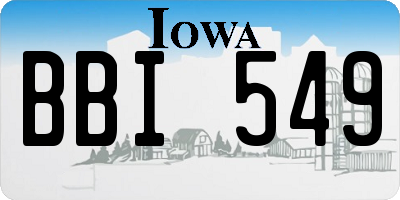 IA license plate BBI549