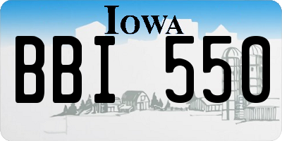 IA license plate BBI550
