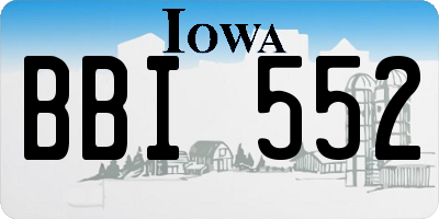 IA license plate BBI552
