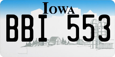 IA license plate BBI553