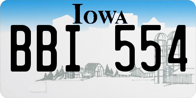 IA license plate BBI554