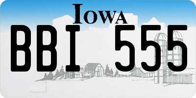 IA license plate BBI555