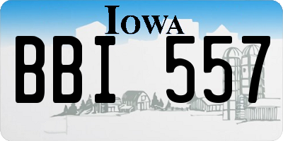 IA license plate BBI557