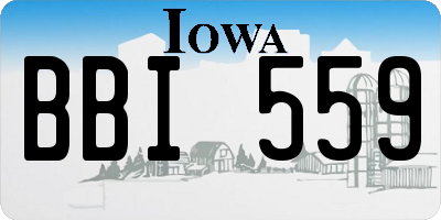 IA license plate BBI559