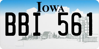 IA license plate BBI561